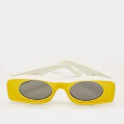 مملوكة مسبقًا Loewe Yellow/White LW400331 Paula's Ibiza Shigra Oval Sunglasses