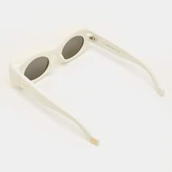 مملوكة مسبقًا Loewe Yellow/White LW400331 Paula's Ibiza Shigra Oval Sunglasses
