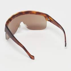 مملوكة مسبقًا نظارة شمسية لويفي LW40034U درع قناع بني