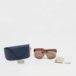 مملوكة مسبقًا نظارة شمسية لويفي LW40034U درع قناع بني