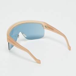 Pre Owned Loewe Blue/Beige LW40034U Mask Shield Sunglasses
