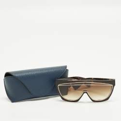 Pre Owned Loewe Brown LW40012I Tyra Masked Shield Sunglasses