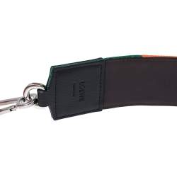 Pre Owned Loewe Multicolor Canvas and Leather Colorblock Bag Strap