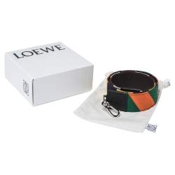Pre Owned Loewe Multicolor Canvas and Leather Colorblock Bag Strap