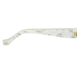Pre Owned Loewe White Pearl /Light Blue LW40031 Round Sunglasses