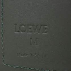 Pre Owned Loewe Pickle Green Leather Obi Waist Belt M