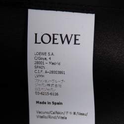Pre Owned Loewe Black Leather Obi Waist Belt S