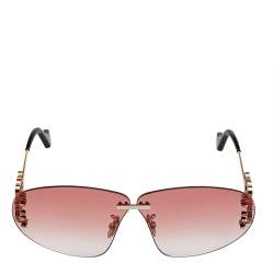 Pre Owned Loewe Gold Tone/ Pink Gardient LW40048U Rimless Sunglasses