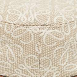 Pre Owned Loewe Beige Anagram Cotton Bucket Hat