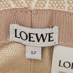 Pre Owned Loewe Beige Anagram Cotton Bucket Hat