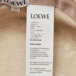 Pre Owned Loewe Beige Anagram Cotton Bucket Hat