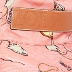 Loewe x Paula's Ibiza Coral Pink Shell Print Canvas Bucket Hat