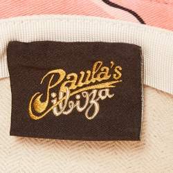 Loewe x Paula's Ibiza Coral Pink Shell Print Canvas Bucket Hat