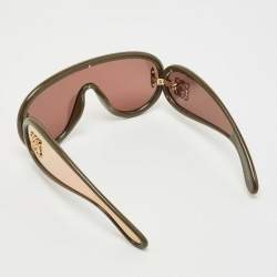 Loewe Khaki Green/Pink LW40108i Shield Sunglasses
