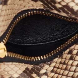 Loewe Beige Python and Leather Elephant Purse Bag Charm