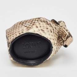Loewe Beige Python and Leather Elephant Purse Bag Charm