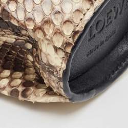Loewe Beige Python and Leather Elephant Purse Bag Charm