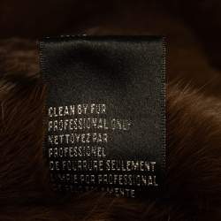 Loewe Brown Leather and Rabbit Fur Belted Jacket M