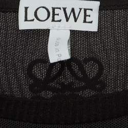 Loewe Black Mesh Anthurium Printed Full Sleeves Top L