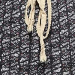 Pre Owned Loewe Navy Blue Printed Linen Culotte Pants XS