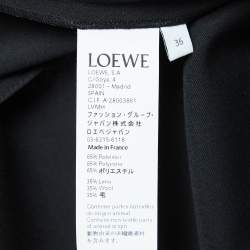 Pre Owned Loewe Black Gabardine Button Front Poncho Top S
