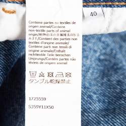 Pre Owned Loewe Blue Denim Anagram Baggy Jeans L Waist 30"