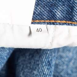 Pre Owned Loewe Blue Denim Anagram Baggy Jeans L Waist 30"