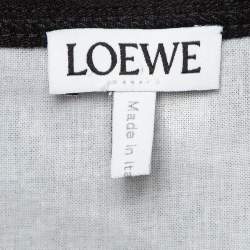 Loewe Black Rib Knit Anagram Fitted Midi Tank Dress S