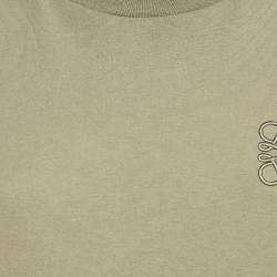 Pre Owned Loewe Green Anagram Logo Embroidered Cotton T-Shirt S