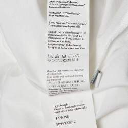 Pre Owned Loewe White Embroidered Cotton Knit Round Neck T-Shirt S