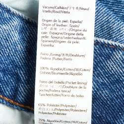 Pre Owned Loewe Blue Denim Anagram Detail Baggy Jeans XS