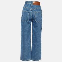 Pre Owned Loewe Blue Denim Anagram Detail Baggy Jeans XS