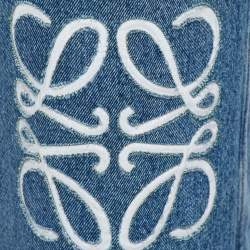 Pre Owned Loewe Blue Denim Anagram Detail Baggy Jeans XS