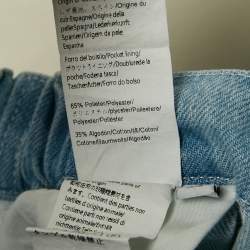 Pre Owned Loewe Blue Washed Denim Wide-Leg Jeans S Waist 26"