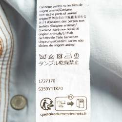 Pre Owned Loewe Blue Denim Anagram Detail Cropped Jeans L/Waist 31"