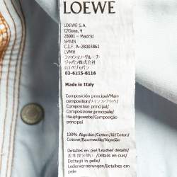 Pre Owned Loewe Blue Denim Anagram Detail Cropped Jeans L/Waist 31"