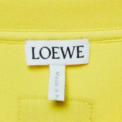 Pre Owned Loewe Yellow Jersey Asymmetric Long Dress L