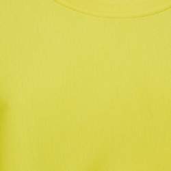 Pre Owned Loewe Yellow Jersey Asymmetric Long Dress L