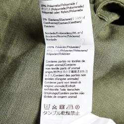 Pre Owned Loewe Sage Green Logo Embroidered Tunic Dress S