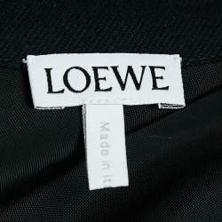 Pre Owned Loewe Black Crepe Velvet Panel Detail Sleeveless Maxi Dress M