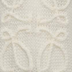 Pre Owned Loewe White Anagram Mohair Sheer Vest M