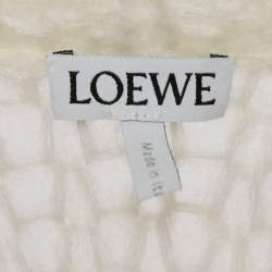 Pre Owned Loewe White Anagram Mohair Sheer Vest M