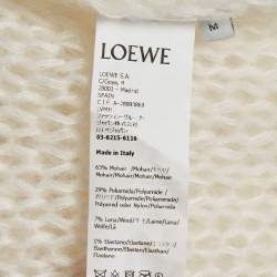 Pre Owned Loewe White Anagram Mohair Sheer Vest M