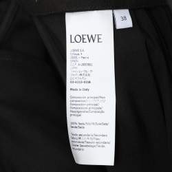 Pre Owned Loewe Black Silk Wool Blend Asymmetric Maxi Skirt M