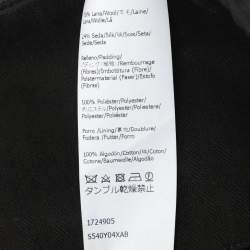 Pre Owned Loewe Black Silk Wool Blend Asymmetric Maxi Skirt M