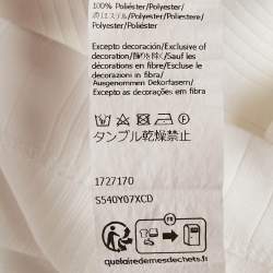 Pre Owned Loewe White Anagram Embroidered Rib Knit Crop Top M