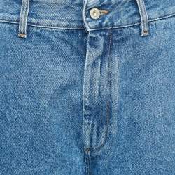 Pre Owned Loewe Blue Denim Logo Detail Baggy Jeans L Waist 32"