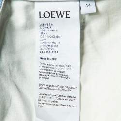 Pre Owned Loewe Blue Patchwork Denim Pleated Trousers XXL