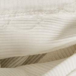 Pre Owned Loewe White Cotton Anagram Embroidered Tank Top M