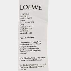 Pre Owned Loewe White Cotton Anagram Embroidered Tank Top M